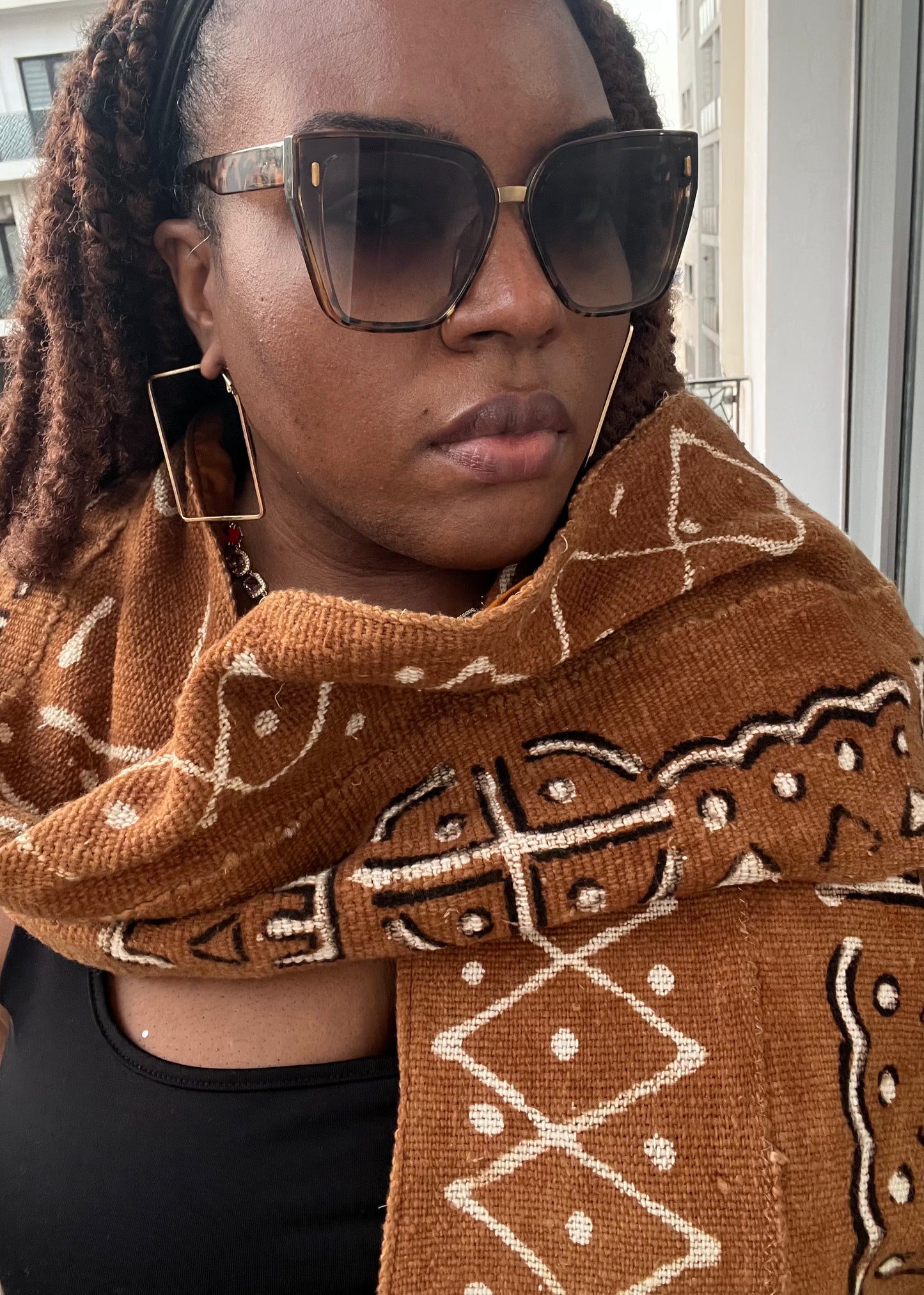 Bogolan Scarf: A Timeless Piece of African Artistry (Brown)