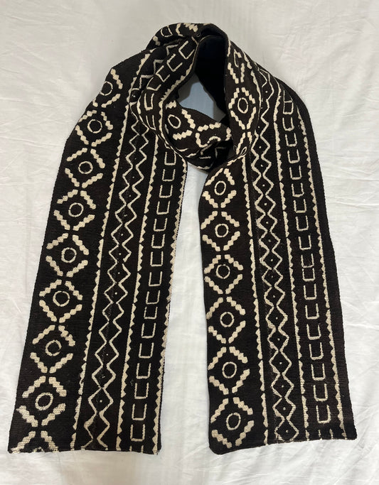 Bogolan Scarf: A Timeless Piece of African Artistry (Black)