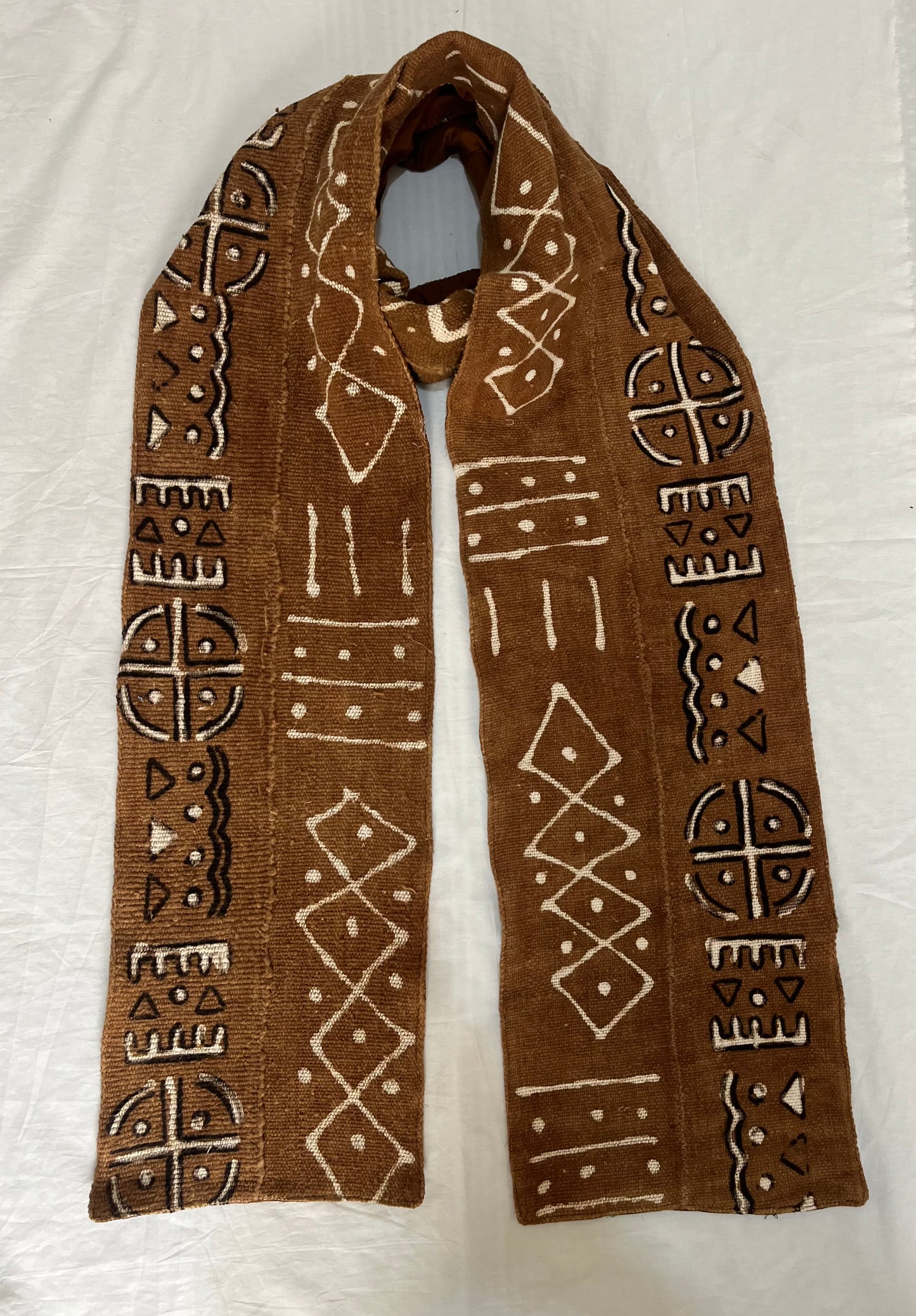 Bogolan Scarf: A Timeless Piece of African Artistry (Brown)